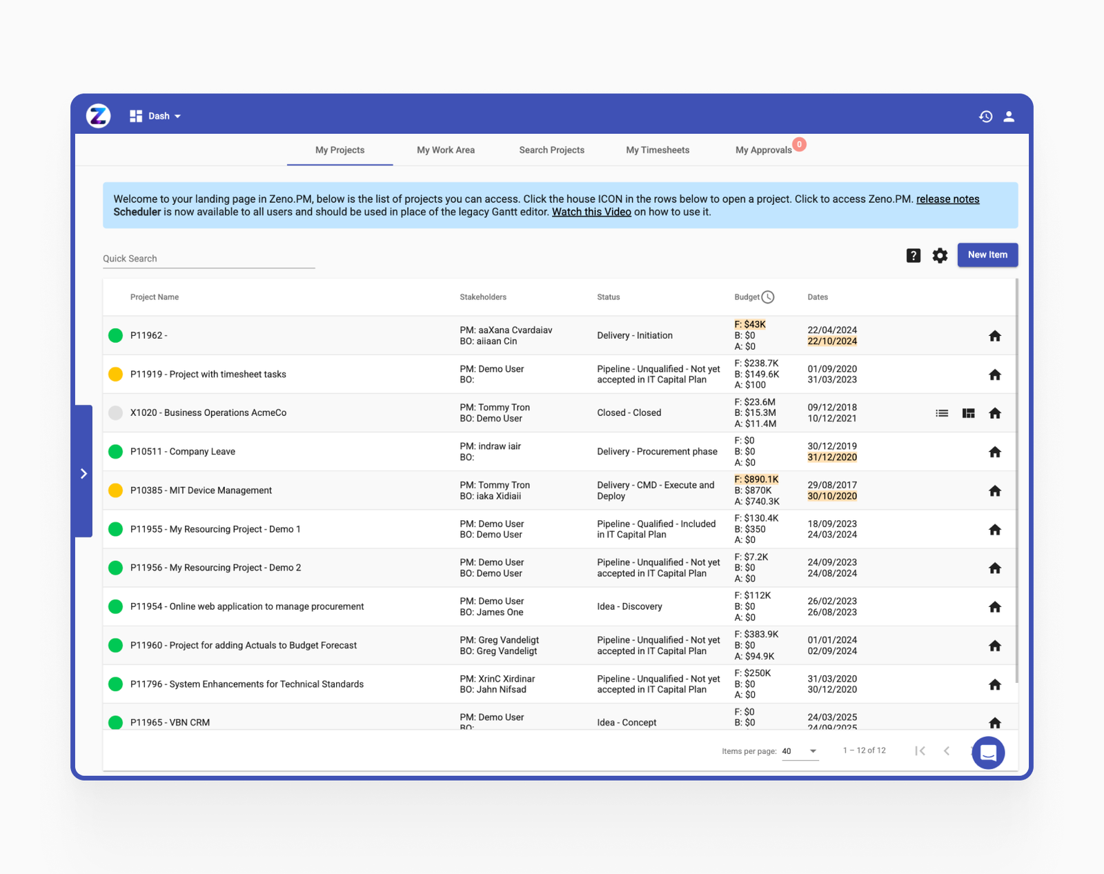 Zeno.PM - My projects