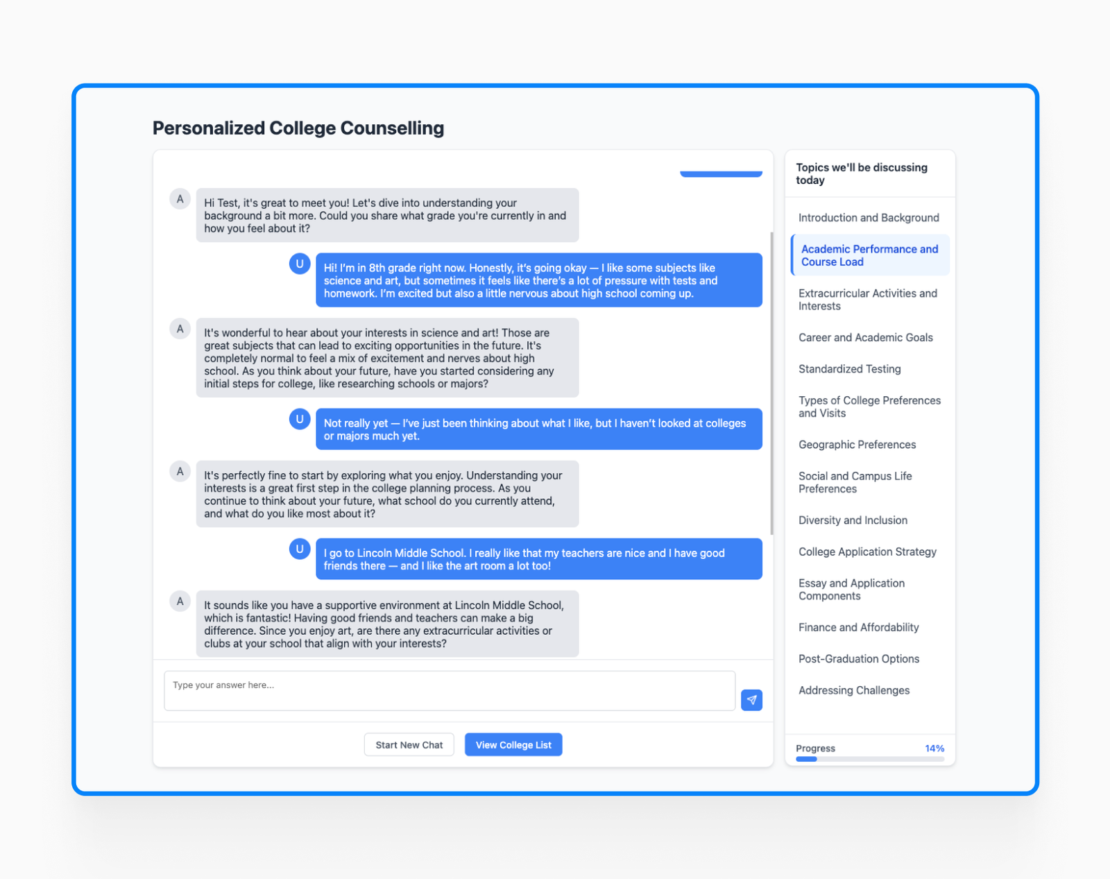 Counselor - chatting