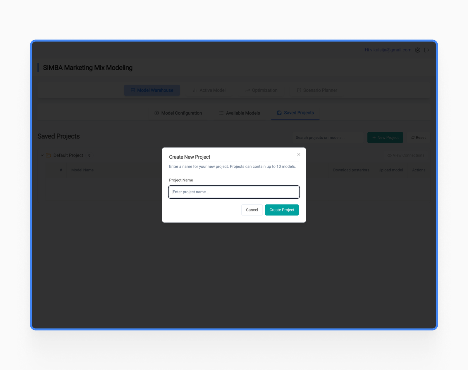 SIMBA - create new project