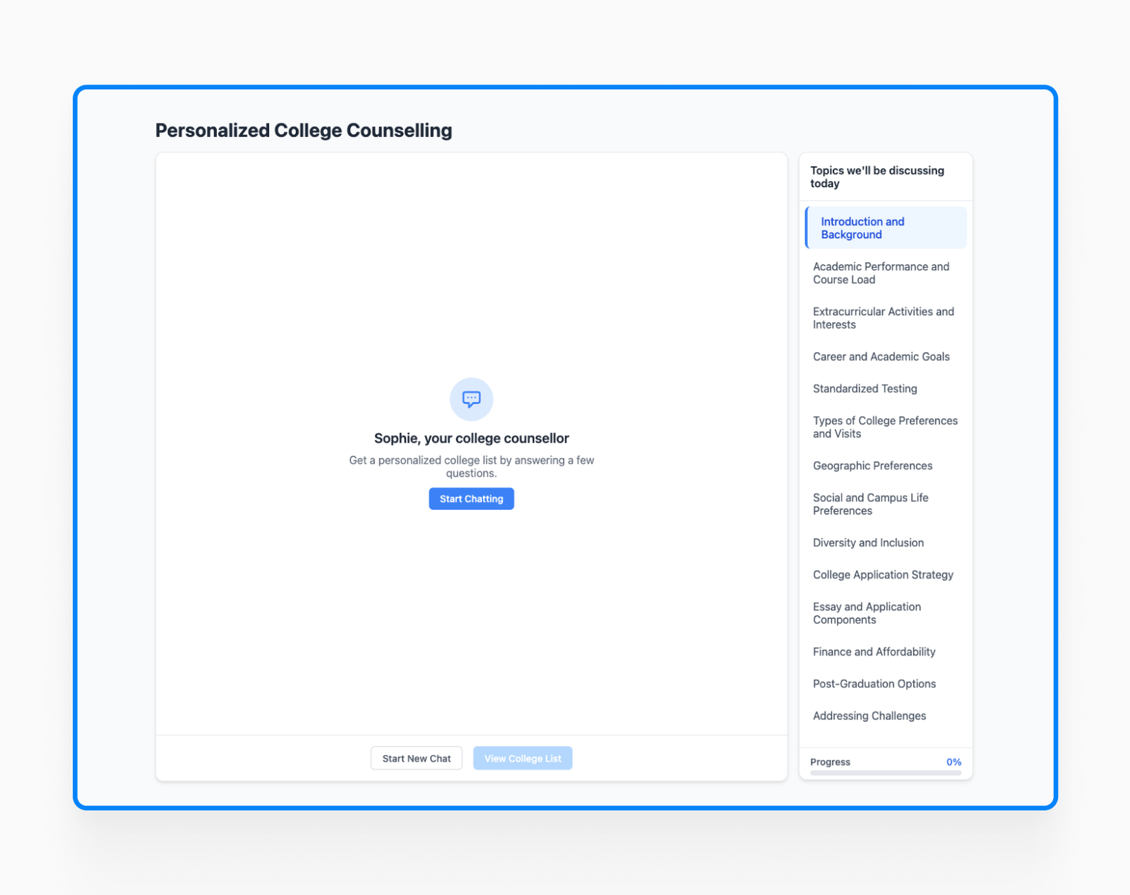 Counselor - start chatting