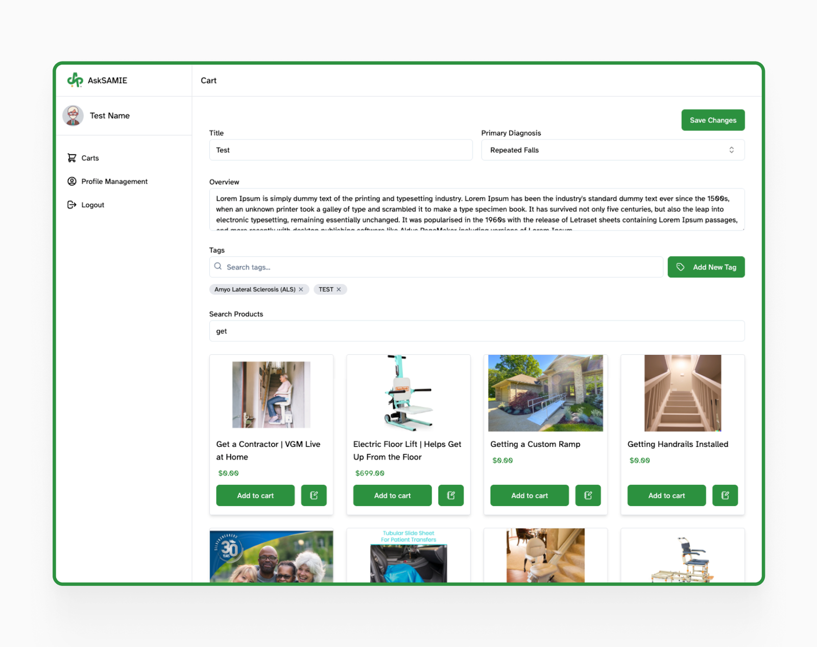 AskSamie - products search