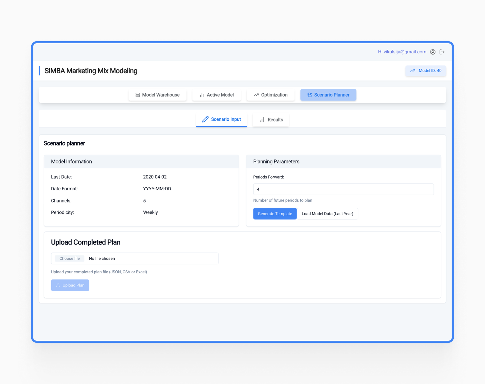 SIMBA - scenario planner